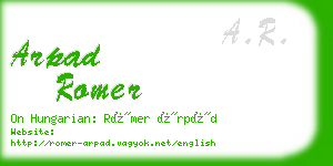 arpad romer business card